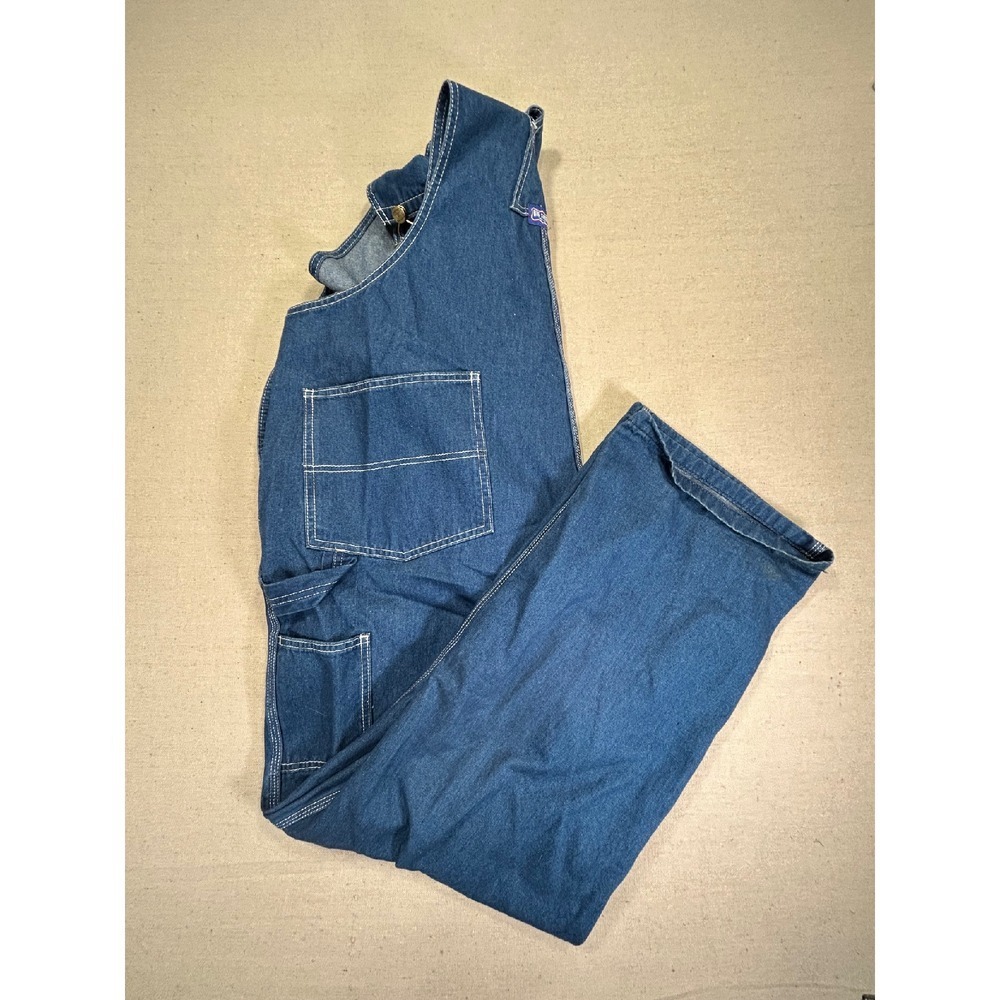 Big Smith Men's 44 Blue Denim Bibs WorkWear Carpenter‎ Construction Jeans - Picture 8 of 11